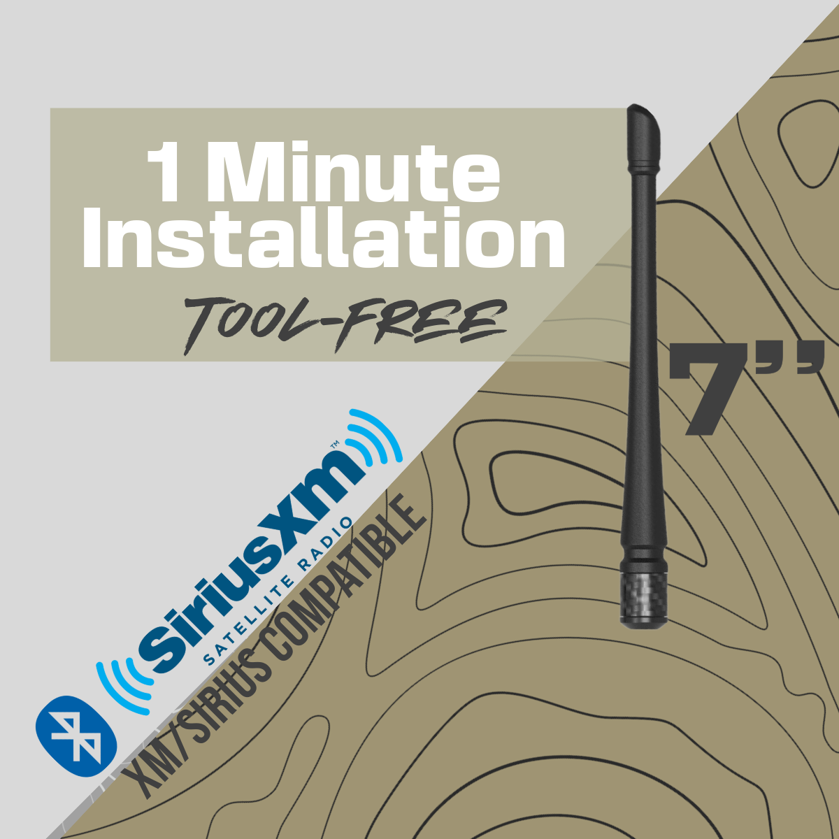 OffroadUp 7” 2009-2024 F150 Shorty Antenna